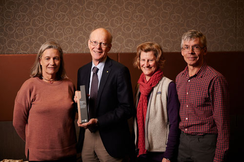 A few members of the Red Hill Bush Regenerators with their Australian Community Media Landcare Award
